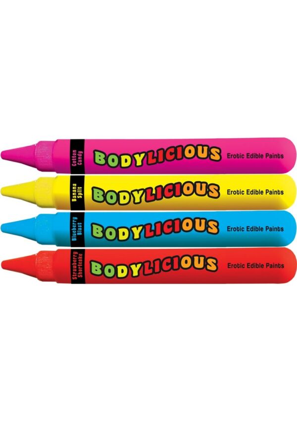 Bodylicious Body Pens Erotic Edible Body Paints Assorted Flavors and Colors 4 Each Per Pack - Image 2