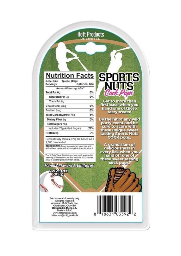 Sports Nuts Cock Pop Baseballs - Vanilla - Image 2