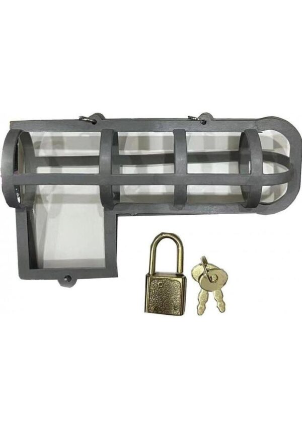 Cock Block Chastity Cage - Gray - Image 2