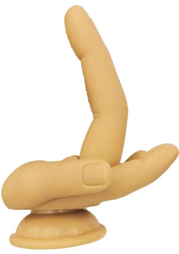 Finger Fest Double Up Silicone Dildo - Caramel - Image 2