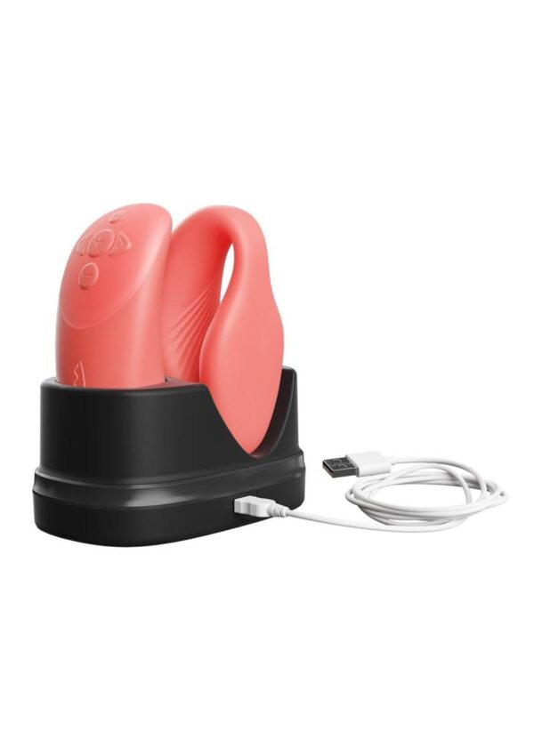 We-Vibe Chorus Rechargeable Couples Vibrator with Squeeze Remote Control - Crave Coral - Image 4