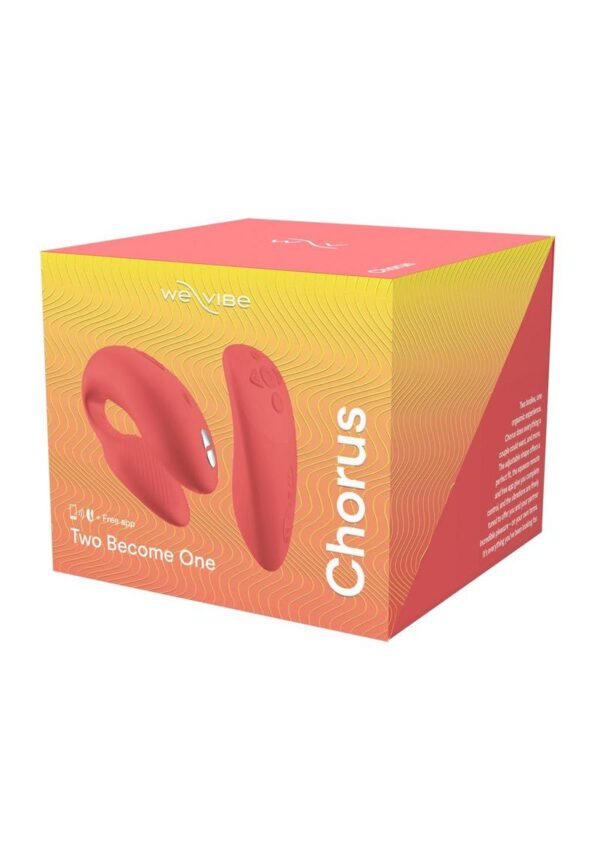 We-Vibe Chorus Rechargeable Couples Vibrator with Squeeze Remote Control - Crave Coral