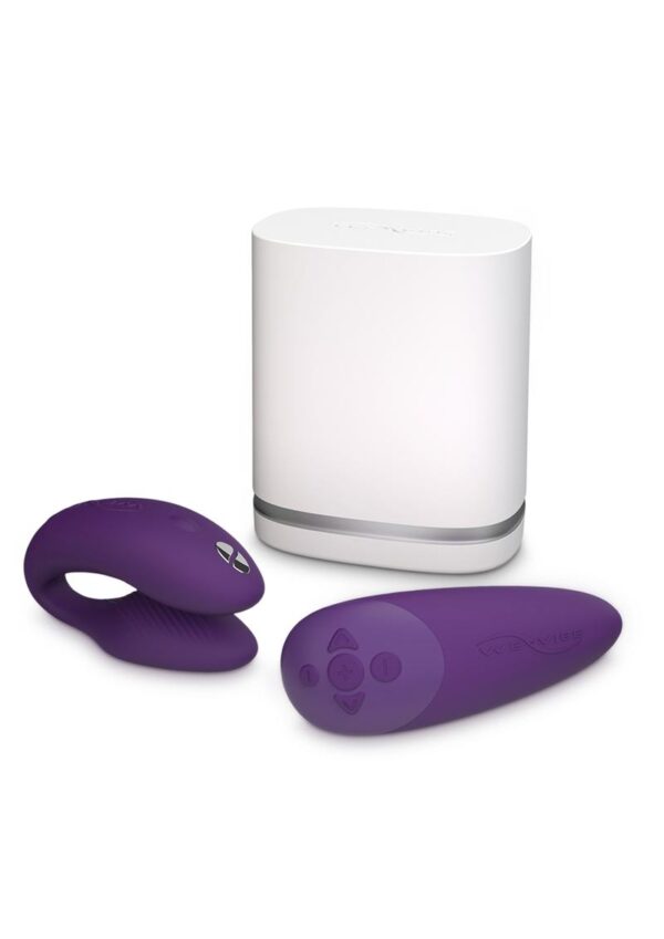 We-Vibe Chorus Rechargeable Couples Vibrator with Squeeze Remote Control - Purple - Image 2