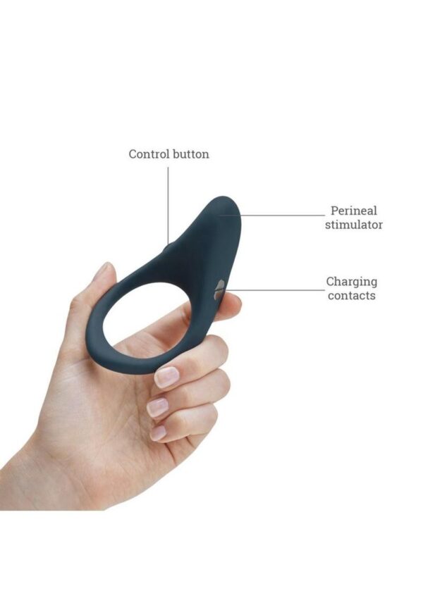 We-Vibe Verge Rechargeable Silicone Vibrating Perineum Cock Ring - Slate - Image 4