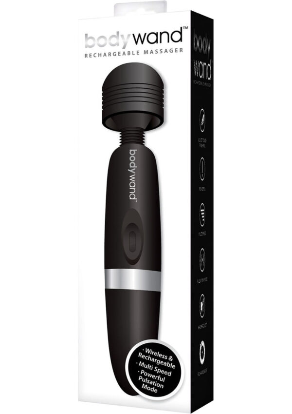 Bodywand Rechargeable Silicone Wand Massager - Black