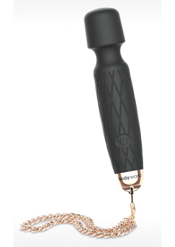 Bodywand Luxe Mini Wand Rechargeable Silicone Wand Massager - Black - Image 2