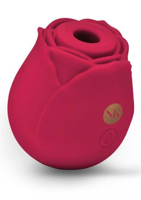 Secret Kisses Rosegasm Air Rechargeable Silicone Clitoral Stimulator - Red - Image 2