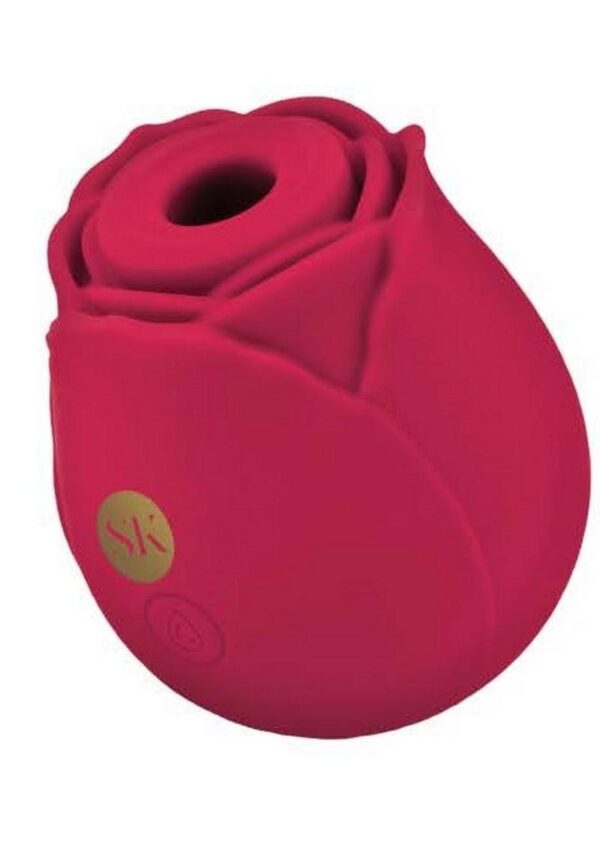 Secret Kisses Rosegasm Air Rechargeable Silicone Clitoral Stimulator - Red - Image 3