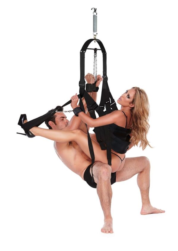 WhipSmart Bondage Pleasure Swing - Black - Image 2
