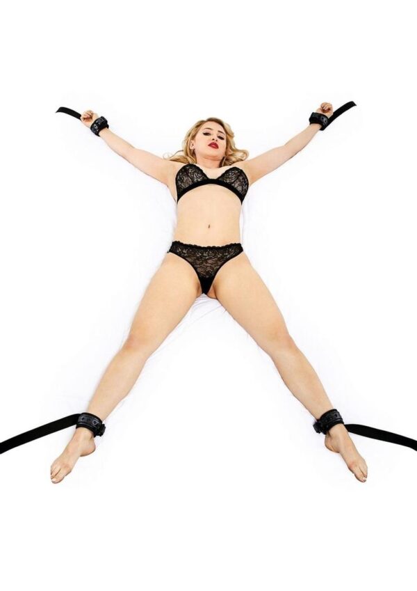 WhipSmart Diamond Bed Ties Bedroom Restraint - Black - Image 3