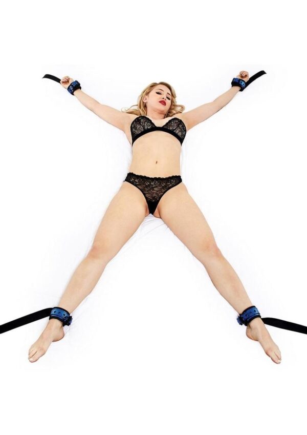 WhipSmart Diamond Bed Ties Bedroom Restraint- Blue - Image 3