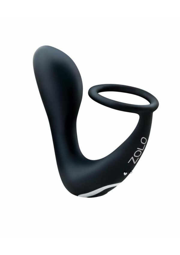 Zolo Black Thumb Silicone Rechargeable Prostate Massager - Black - Image 2