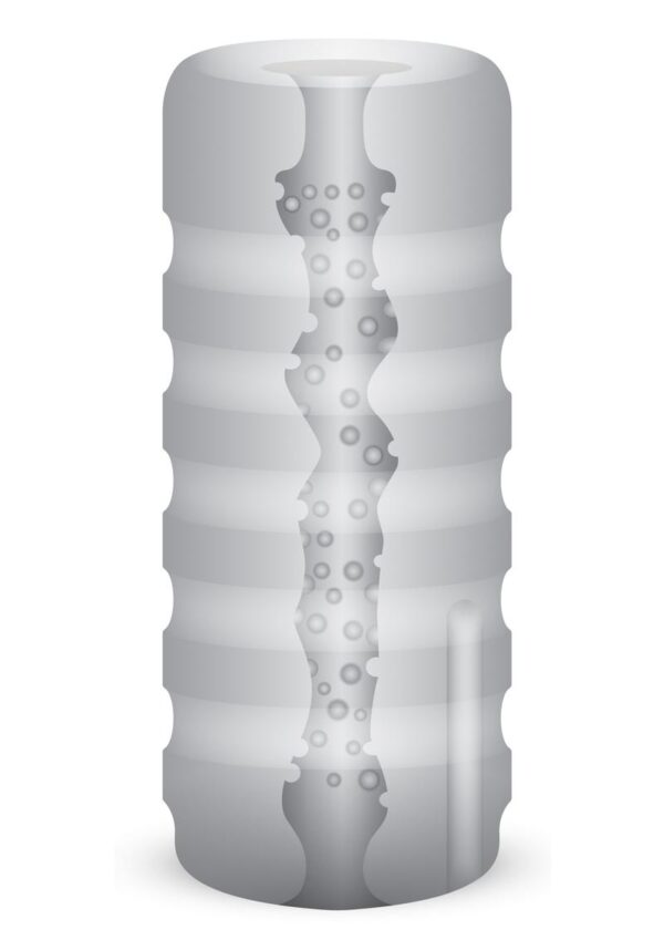 ZOLO The Girlfriend Stroker Squeezable Vibrating Masturbator with Bullet - Clear - Image 2