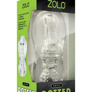 ZOLO Gripz Dotted Stroker Masturbator - Clear