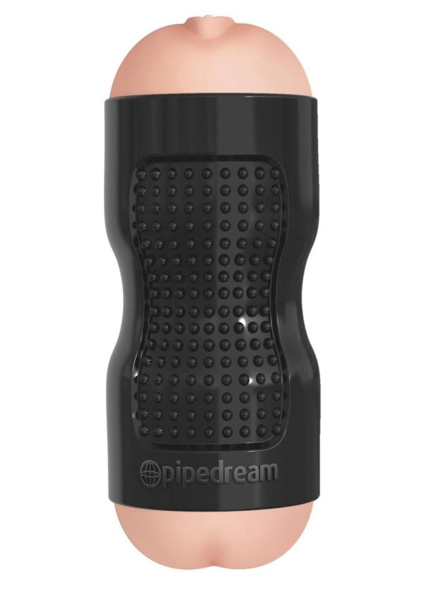 Pipedream Extreme Toyz Tight Grip Pussy and Ass Masturbator - Pussy and Butt - Black/Vanilla - Image 2