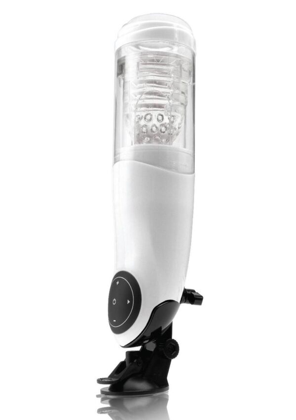 Pipedream Extreme Toyz Rechargeable Mega-Bator Pussy Masturbator - Pussy - White/Clear - Image 2