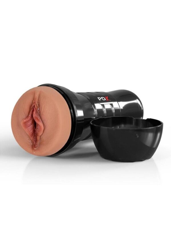 PDX Extreme Wet Pussies Super Luscious Lips XXL Self Lubricating Stroker - Caramel - Image 3