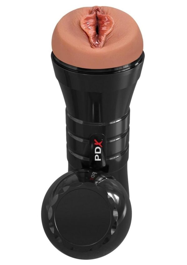 PDX Extreme Wet Pussies Super Luscious Lips XXL Self Lubricating Stroker - Caramel - Image 4