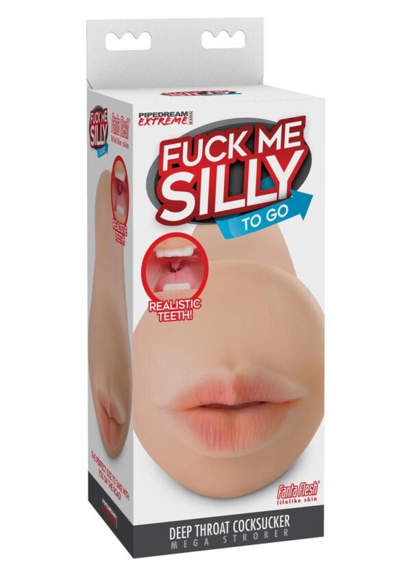 Pipedream Extreme Toyz Fuck Me Silly To Go Deep Throat Cocksucker Mega Masturbator - Mouth - Vanilla