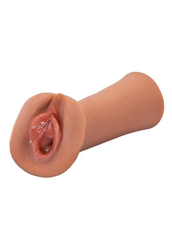 PDX Extreme Wet Pussies Juicy Snatch Self Lubricating Stroker - Caramel - Image 3