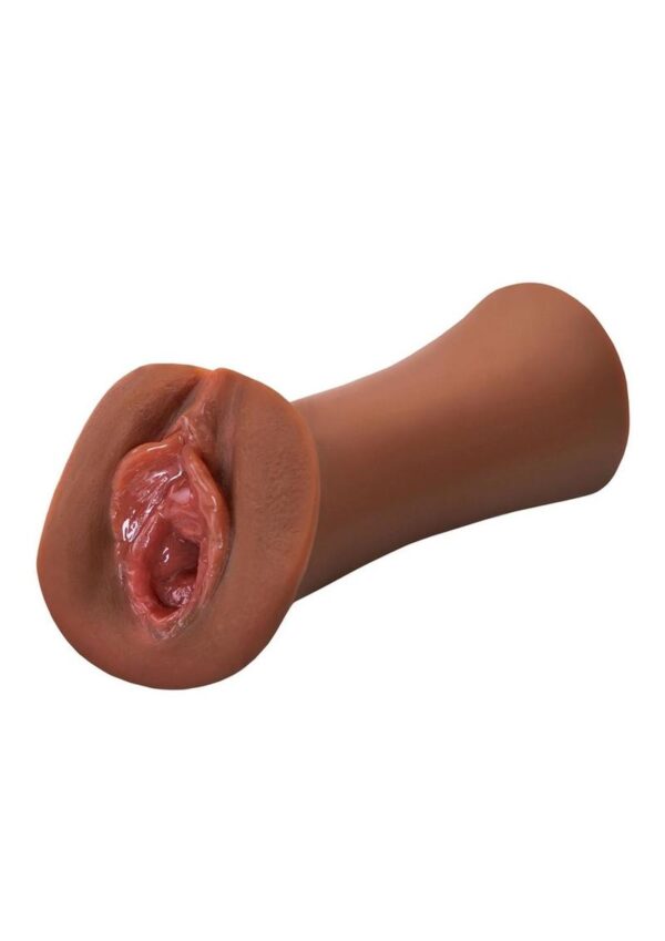 PDX Extreme Wet Pussies Juicy Snatch Self Lubricating Stroker - Chocolate - Image 3