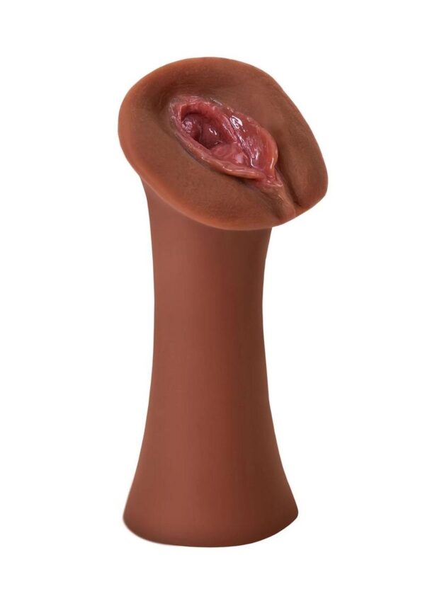 PDX Extreme Wet Pussies Juicy Snatch Self Lubricating Stroker - Chocolate - Image 4