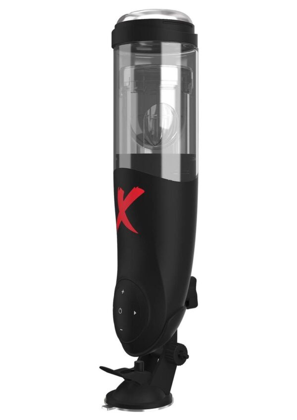 PDX Elite Rechargeable Deluxe Mega-Bator Masturbator - Clear/Black - Image 2