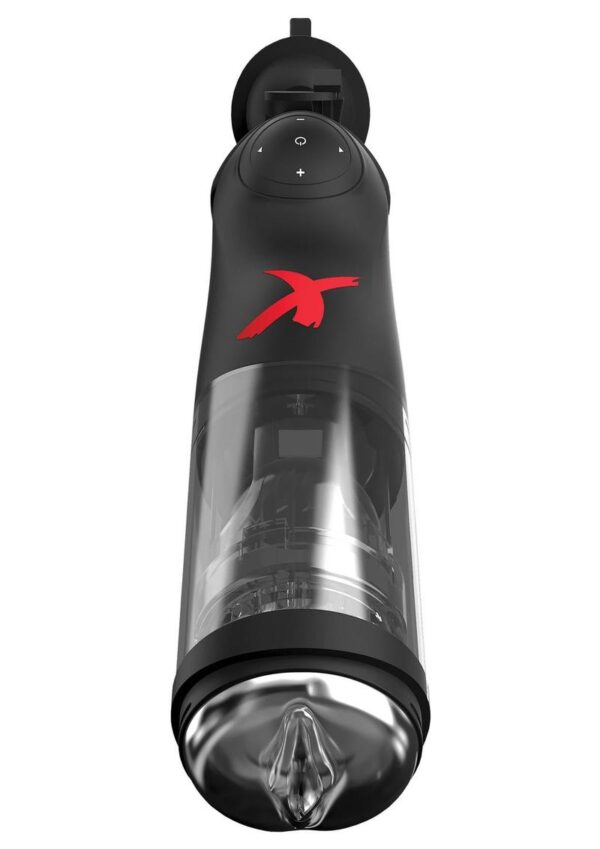 PDX Elite Rechargeable Deluxe Mega-Bator Masturbator - Clear/Black - Image 3