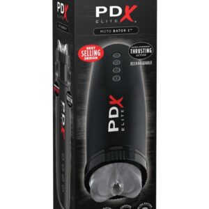 PDX Elite Rechargeable Motorbator 2 Masturbator - Pussy - Clear/Black
