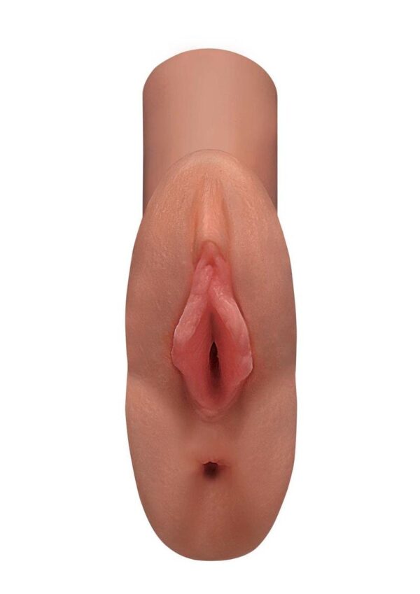 PDX Plus Perfect Pussy Double Stroker - Caramel - Image 3