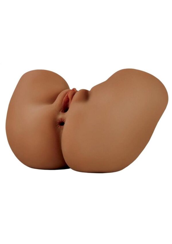 PDX Elite Shake That Ass Vibrating Rechargeable Mega Masturbator - Caramel - Image 4