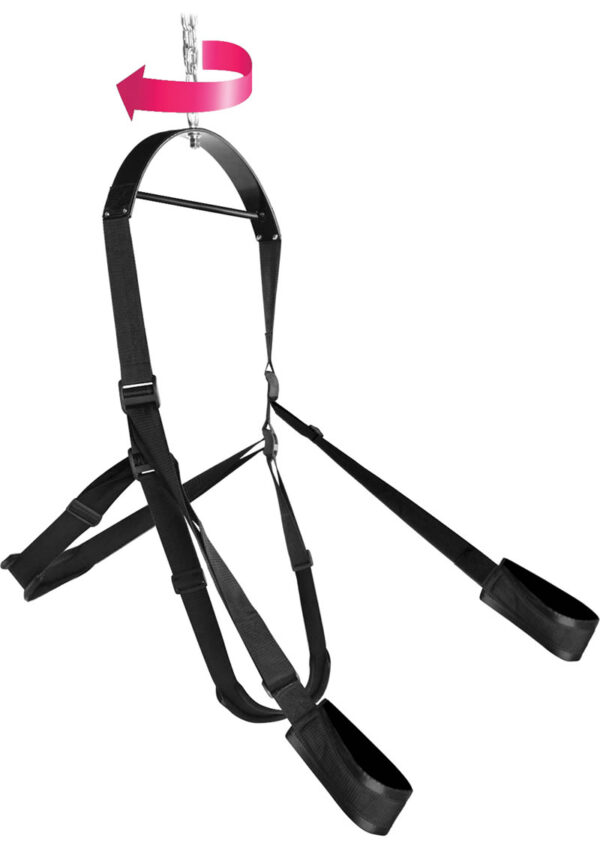 Trinity Vibes 360 Spinning Sex Swing Packaged - Black - Image 2