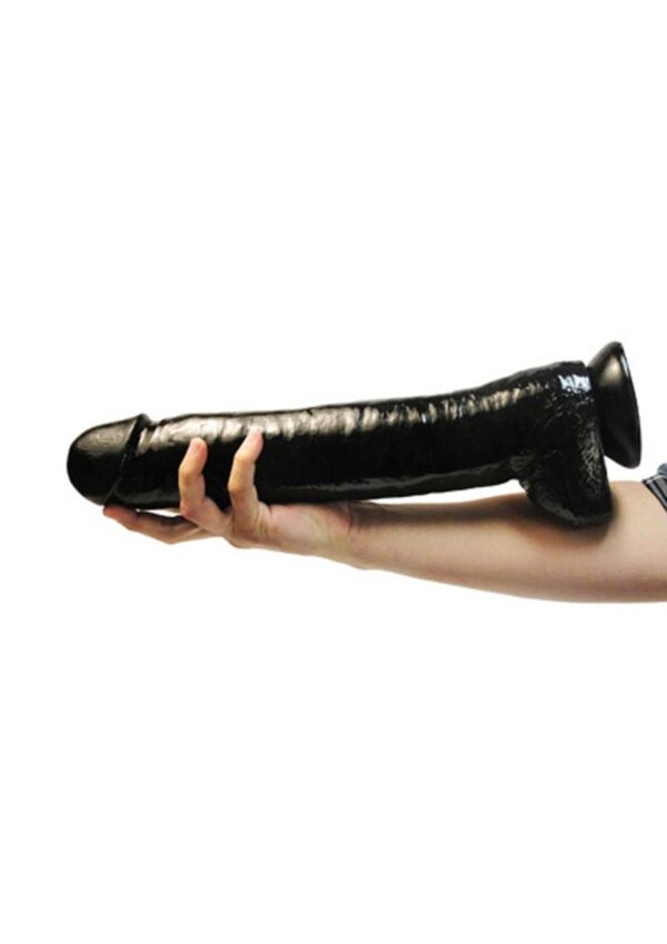 Master Cock The Black Destroyer Huge 17in Dildo - Black - Image 2