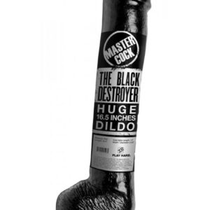 Master Cock The Black Destroyer Huge 17in Dildo - Black