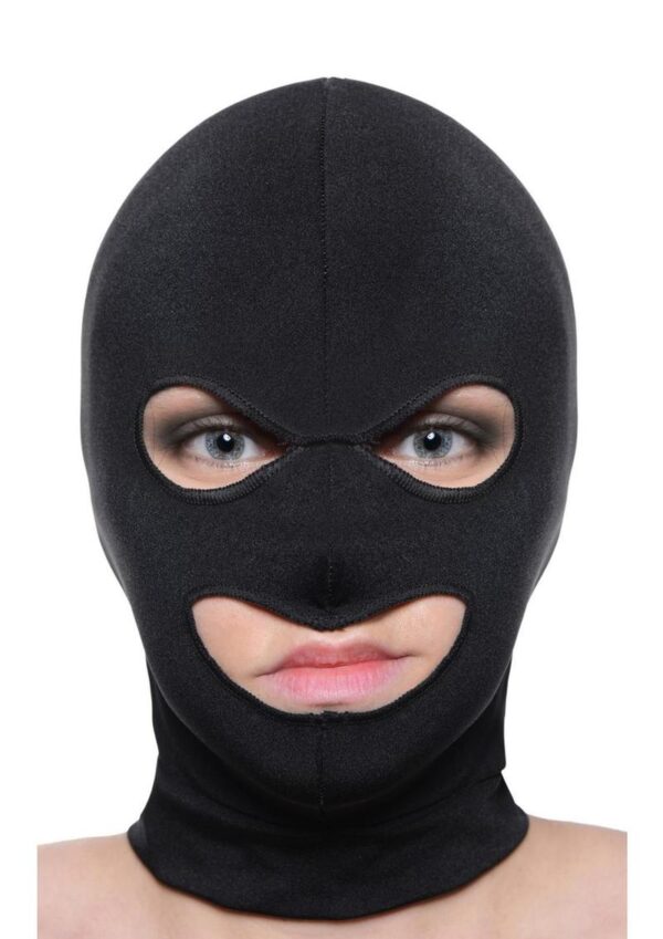 Master Series Spandex Hood with Eye and Mouth Holes - Black - Image 3