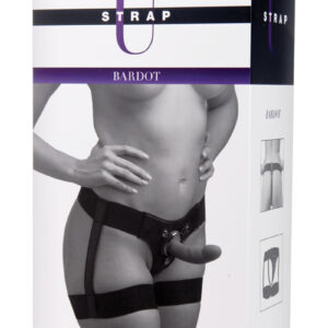 Strap U Bardot Elastic Strap On Harness With Thigh Cuffs - Black