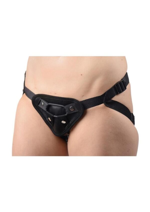 Strap U Sutra Fleece Lined Strap-On with Bullet Pocket - Black - Image 3
