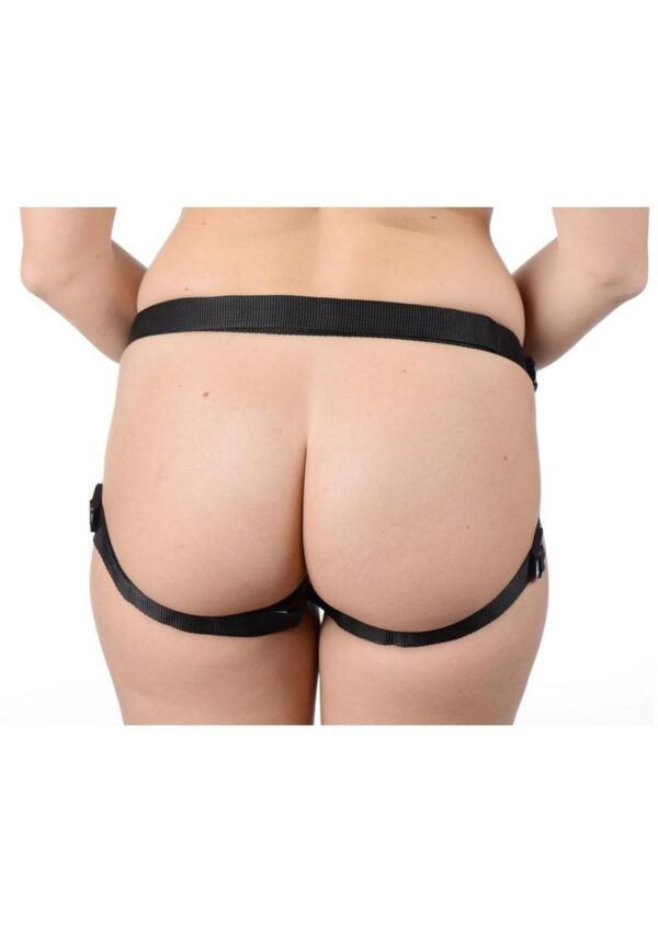 Strap U Sutra Fleece Lined Strap-On with Bullet Pocket - Black - Image 4
