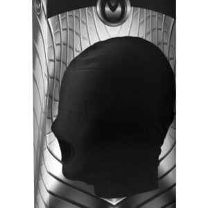 Master Series Disguise Open Mouth Hood with Padded Blindfold - Black