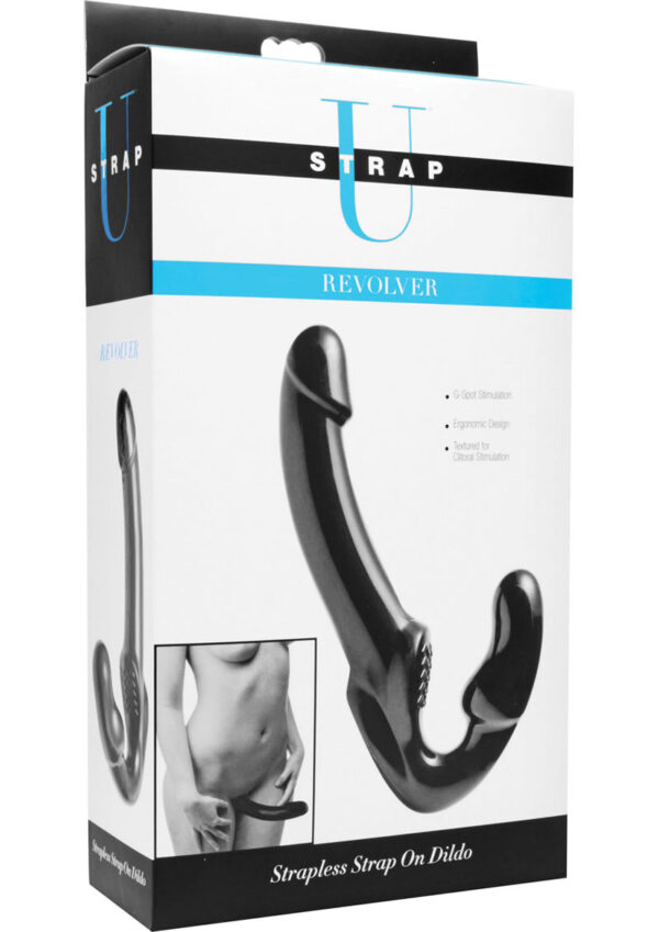 Strap U Revolver G-Spot Strapless Strap On - Black