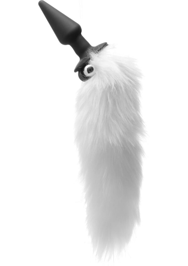 Tailz Vibrating Fox Tail Anal Plug - White - Image 2