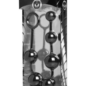 Master Series Serpent 6 Silicone Anal Beads - Black