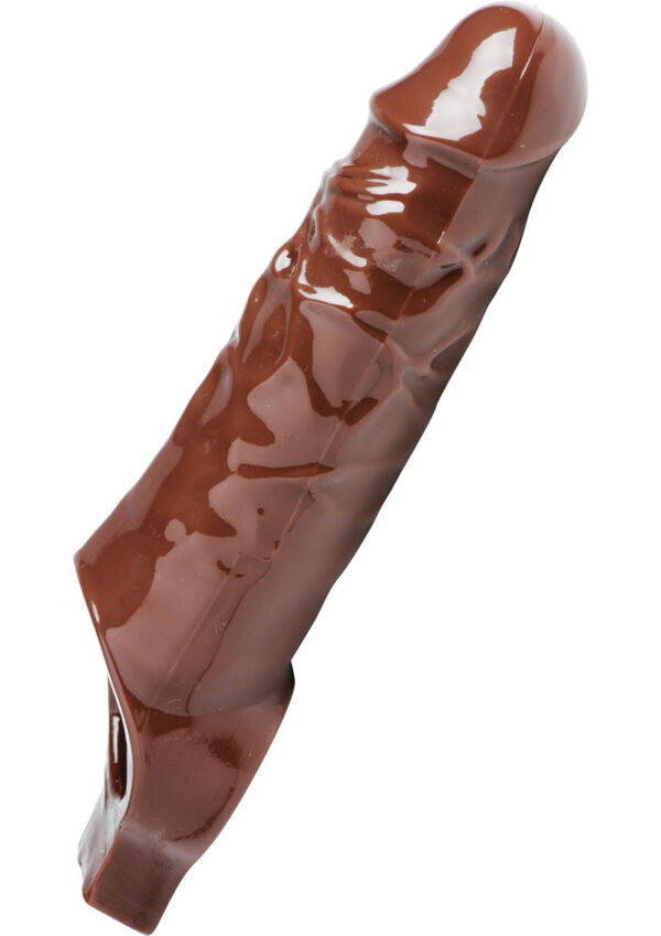 Size Matters Really Ample Penis Enhancer Sheath- Chocolate - Image 2