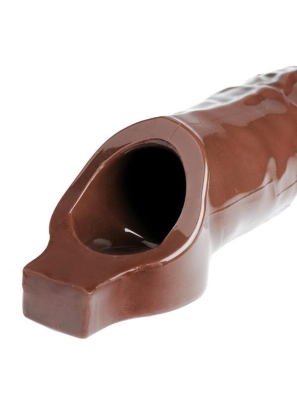 Size Matters Really Ample Penis Enhancer Sheath- Chocolate - Image 3