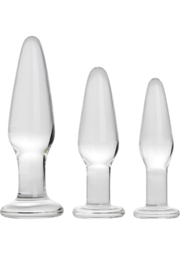 Prisms Dosha 3 Piece Glass Plug Kit - Clear - Image 2
