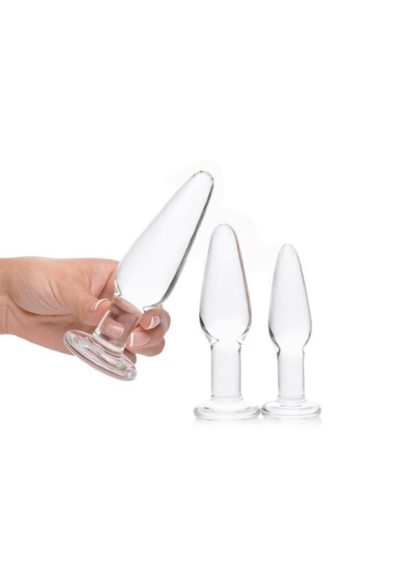 Prisms Dosha 3 Piece Glass Plug Kit - Clear - Image 3