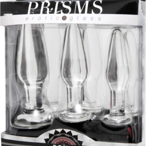 Prisms Dosha 3 Piece Glass Plug Kit - Clear