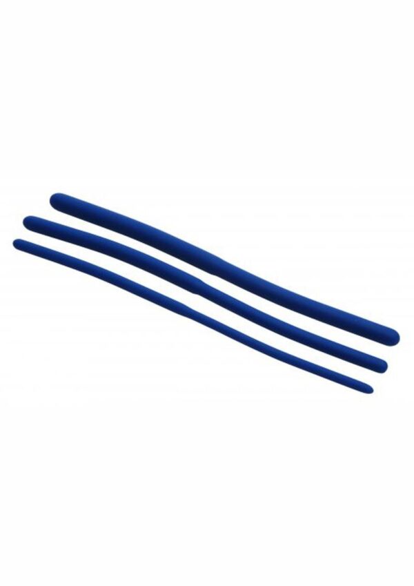 Master Series Invasion Silicone Urethral Sound Trainer Set - Blue - Image 2