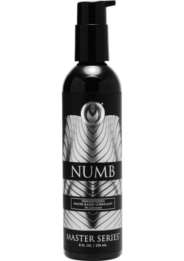Master Series Numb Desensitizing Water Based Lubricant with Lidocaine 8oz