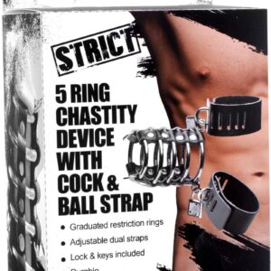 Strict Gates of Hell Chastity Device - Black